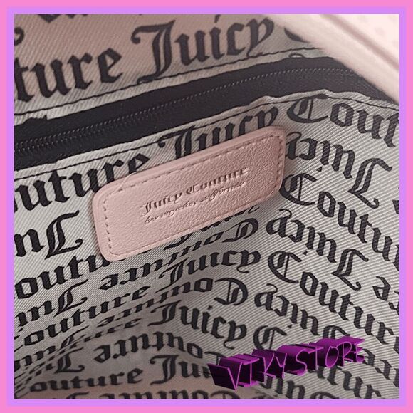 NWT 💖 {Juicy Couture}  Stylish Everyday Companion:  Pink Velvet Backpack with L - Picture 3 of 9
